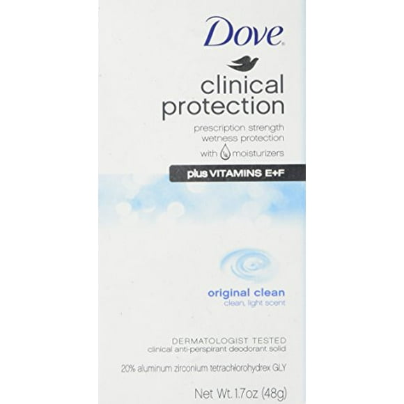 Dove Clncl Prtct Clnorigi Taille 1.7z Colombe Protection Clinique Originale Propre Anti-Transpirant Déodorant