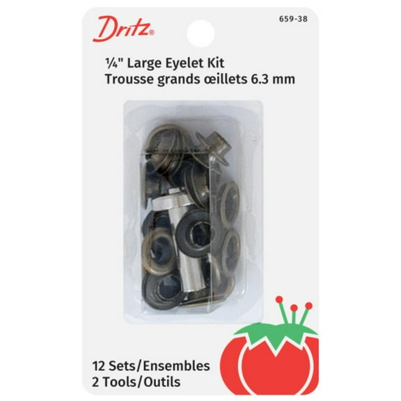 Dritz 1/4" Large Eyelets and Tool, Gold