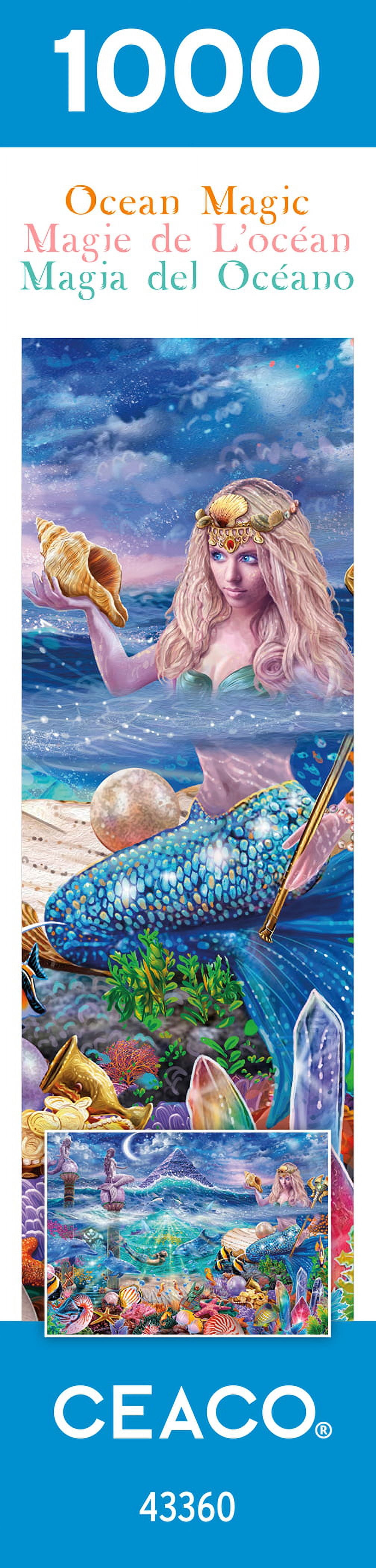 Ceaco 1000-Piece Ocean Magic Mermaid Sanctuary Interlocking Jigsaw Puzzle