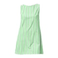 thumbnail image 6 of LEAVINGSUO Summer Dresses For Women Plus Size Fashion Casual Round Neck Comfortable Skirt Print Zipper Sleeveless Pocket Dress Green M, 6 of 6