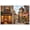 Unframe-style, variant on Charming European Street Canvas Wall Art Picturesque Bakery Flower Shop Wall Decor for Kitchen Living Room Bedroom Home Decorations