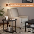 thumbnail image 6 of Modern Black Coffee Table with Storage - Faux Marble Top & Metal Frame, 6 of 7