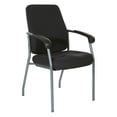 thumbnail image 1 of Office Star High Back Guest Chair with Titanium Frame, Black, 1 of 6