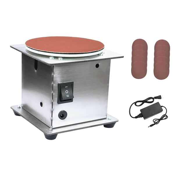 Lijadora de disco de banco 6000 RPM 12-24 V 5 pulgadas para lijado con piedra y tijeras 10 papel de arena