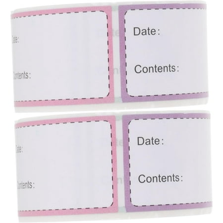 2 Rolls Food Labels Small Labels to Write on Canister Label Daycare Labels Jar Labels Food Stickers Pantry Labels for Containers Refrigerator Labels Label Stickers Colorful Paper