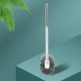 thumbnail image 5 of Curved Toilet Brush, Bathroom Cleaning Scrub Brush with Long Handle, Hanging Portable Toilet Bowl Brush, Toilet Cleaning Brushes Bathroom Accessories, 5 of 6