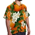thumbnail image 2 of Tangerine Men's Casual Button Down Short Sleeve Printed Summer Beach Shirts, 2 of 6