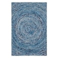 thumbnail image 2 of Safavieh Ikat Collection IKT635A Handmade Ivory and Blue Premium Wool Square Area Rug (4' Square), 2 of 5