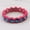 Hot Pink, variant on Rainbow Tile Bead Bracelet Stretchy Gold Miyuki Bracelet Bangles