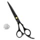 thumbnail image 1 of Tijeras de peluquería japonesas de acero inoxidable de 6 pulgadas, tijeras ergonómicas profesionales para peluquería, color plata., 1 of 5