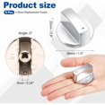 thumbnail image 2 of uxcell 5Pcs Gas Stove Knob, 6mm Universal Cooker Replacement Knobs, Durable Metal Surface Switch for Kitchen Cooktop, Gas Stove & Various Ovens(Silver Tone), 2 of 6