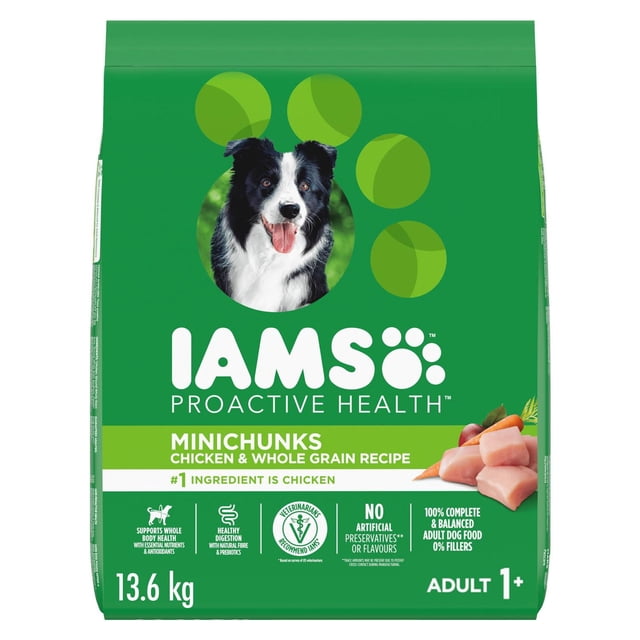Iams Minichunks Adult Dry Dog Food Chicken & Whole Grains Recipe 14kg
