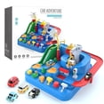 thumbnail image 1 of Pista de coches para niños, pista de aventuras 2 en 1, pista educativa interactiva para niños y niñas (A), 1 of 5