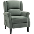 thumbnail image 1 of HOMCOM Fauteuil Inclinable de Massage, Canapé Inclinable avec Repose-Pieds, Vert Foncé, 1 of 10