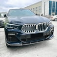 thumbnail image 6 of Front Bumper Spoiler Lip For BMW X6 G06 M Sport 2019-2023 Carbon Fiber Look/Gloss Black Car Lower Body Splitter Protector Kit, 6 of 6