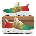 thumbnail image 1 of Zapatillas de plataforma con estampado 3D de hojas de marihuana verde para mujer, zapatos planos transpirables con cordones, calzado cómodo de malla para mujer, 1 of 6