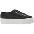 thumbnail image 6 of Superga Women's 2790 Black Nappa Leather Lace Up Platform Sneaker (10, Black Leather), 6 of 8