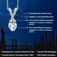thumbnail image 2 of Gem Stone King 14K White Gold Sky Blue Aquamarine and Lab Grown Diamond Pendant Necklace for Women | 0.28 Cttw | Gemstone March Birthstone | Heart Shape 4MM | With 18 inch Chain, 2 of 6