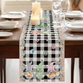 thumbnail image 3 of Table Runners 72 Inches Long Dress Scarves, Easter Farmhouse Kitchen Table Runner, Coffee Tablerunners, Vintage Gnomes Bunny Eggs Black Buffalo Plaid 16x72 Inch, 3 of 9