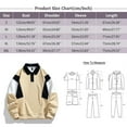 thumbnail image 4 of Male Autumn And Winter Thickened Lapel Sweatshirt Jacket Casual Trendy Color Blocked Half Cardigan Long Sleeved Shirt Sweatshirt Jacket, 4 of 7