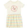 thumbnail image 3 of Inktastic Llama Rose Flower Wreath Girls Toddler Dress, 3 of 5