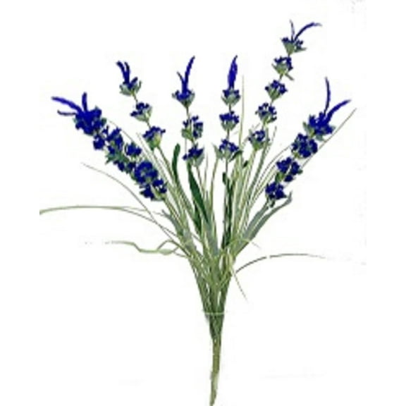 Violet Purple Garden Lavender 21in Artificial Polysilk Faux Fake Flower Green Bush for Craft Home Outdoor Bouquet Arrangement Ceremony Wedding Arch Floral Wall Aisle Decor (Lavender, Set of 3)