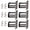 Silver, variant on 6pack Modern Aluminum Bed Frame Risers Heavy Duty Adjustable Furniture Leg for Underbed Organization