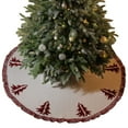 thumbnail image 3 of Christmas Tree Skirt Cable Knit Knitted Thick Rustic Tree Skirt For Xmas Holiday Decoration 3D Christmas Tree, 3 of 8