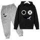 thumbnail image 3 of Sudadera con capucha y pantalón con estampado de cara sonriente para niños, traje de 2 piezas, ropa de moda para niños y niñas, sudadera, conjunto deportivo para bebés y adolescentes, 3 of 5
