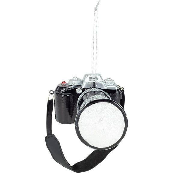 Kurt Adler Glass Camera Christmas Ornament for Tree Décor