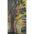 thumbnail image 2 of Nicholas Roerich 15x24 Black Ornate Framed Double Matted Museum Art Print Titled: Trees by a Lake, 2 of 5