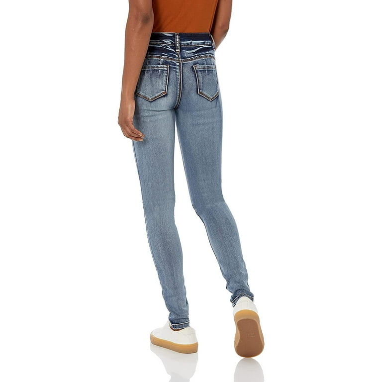 CG JEANS Women s Soft and Fit Skinny Jeans Stretch Comfort Mid Rise in Juniors and Plus Size Acid Wash Grey 8
