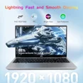 thumbnail image 2 of 15.6" FHD Business Laptop Computer AMD Ryzen 5 3500U 32GB RAM 1TB SSD Windows 11 Backlit Keyboard Fingerprint Reader 65W PD Lightweight Computer for Work and Student Silver, 2 of 7