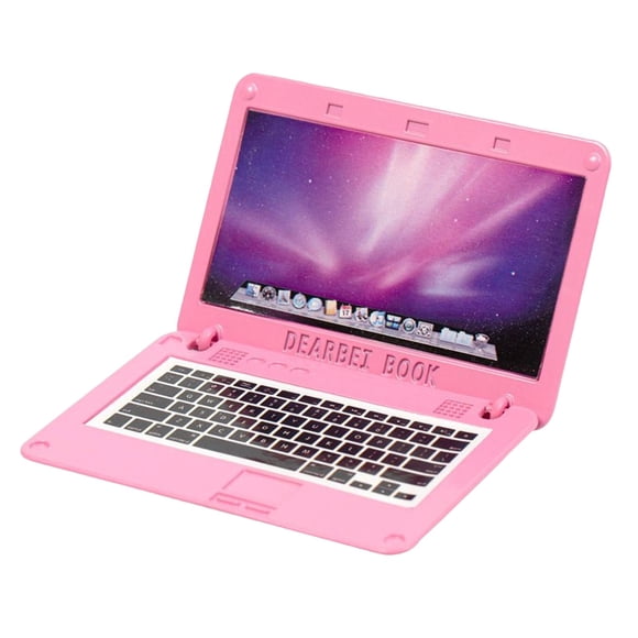 Portátil en Mini para 1/6, Accesorios para en Mini, Cuaderno de Simución de Escena de Decoración para Rosado Hugo Tableta portátil de casa de muñecas