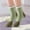 Green, variant on 2 Pairs Funny Animal Face Crew Socks for Women, Cute Cat Striped Pattern Cotton Casual Socks, Novelty Holiday Gift Footwear for Girls Pink One Size