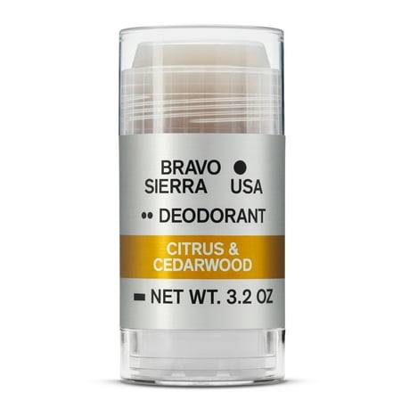Bravo Sierra Stick Deodorant for Men  Citrus and Cedarwood  3.2 oz