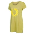 thumbnail image 3 of Innerwin Tee Manches Courtes Hauts pour Dames Travail Col en V T-Shirt Ample Jaune m, 3 of 8