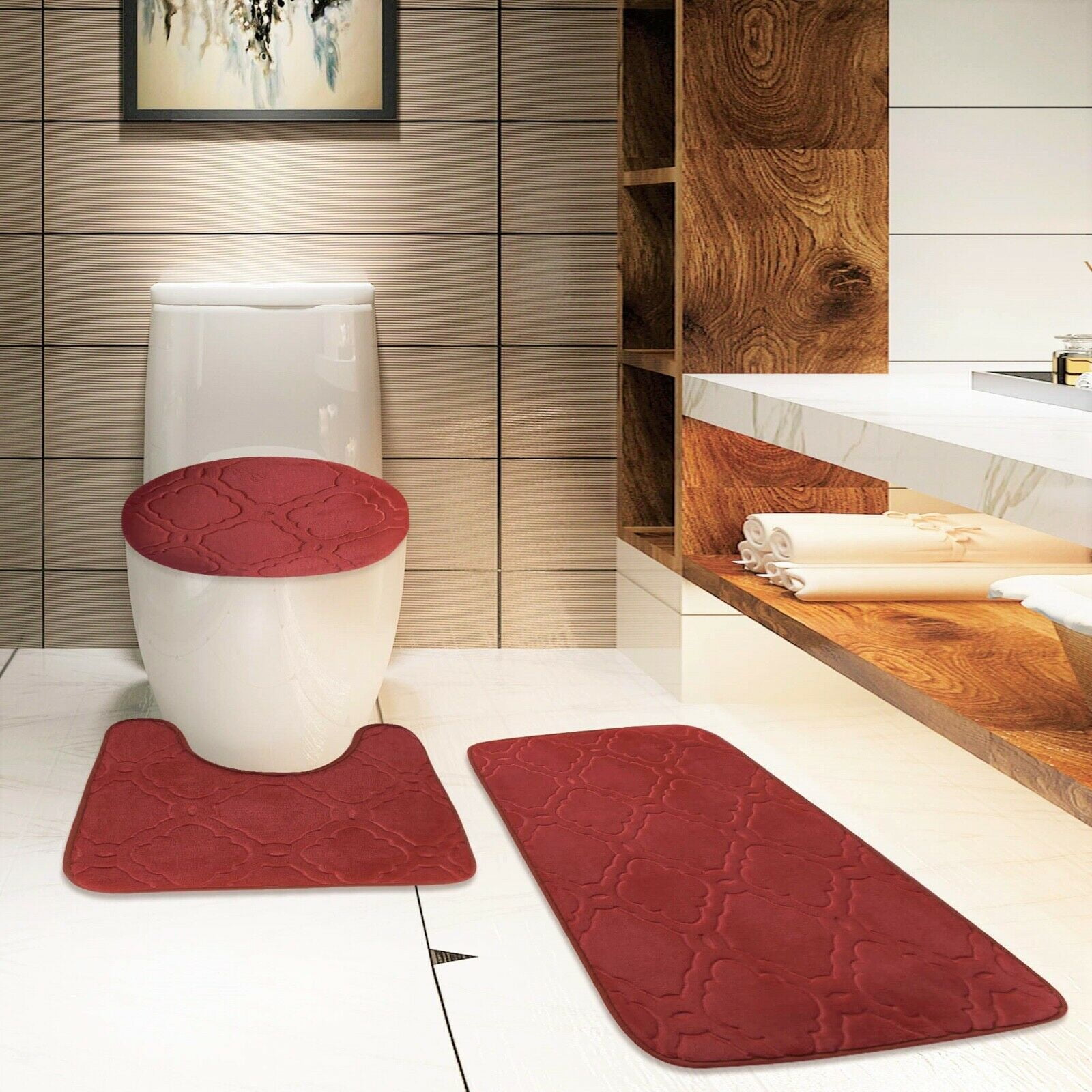 cheap bath mat set