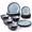 Dreamy Moonlight-Gray White-Service for 4-12pcs, variant on Dreamy Moonlight-Red Ceramic Dinnerware Set Service for 4-12pcs