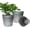 3, variant on Vintage Rustic Metal Planters with Drain Hole - 3 Pack Large Galvanized Tin Bucket Flower Pots for Indoor Plants, Farmhouse Decor