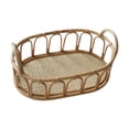 thumbnail image 1 of Cesta de ratán Sirviendo la bandeja Desktop Canilla de almacenamiento de contador de cocina decorativo con manijas para frutas Perfume Cosmetics Picni, 1 of 9