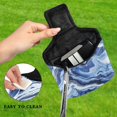 thumbnail image 4 of Haosy Blue Black White Marble Golf Mallet Putter Cover Strong Magnetic Leather Golf Club Headcover Closure, 4 of 7