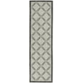 thumbnail image 2 of Nourison Garden Party Indoor/Outdoor Traditional Trellis Ivory/Charcoal 2'2" x 7'6" Area Rug, (8' Runner), 2 of 8