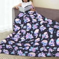 thumbnail image 6 of Rateoe crystal flower Skull Print Fuzzy Fleece Throw Blanket Extra Large,Super Soft,Fluffy and Warm Blankets for Couch,Bed,All Season Use (40"x30"), 6 of 8