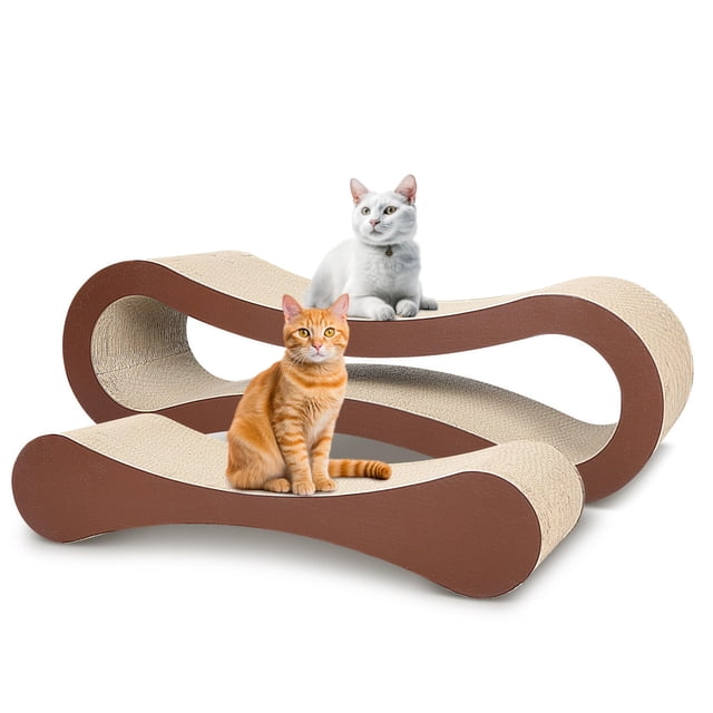 Rascador de cartón para gatos FluffyDream 2 en 1 Infinity XL