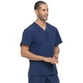 thumbnail image 5 of Dickies EDS Essentials Scrubs Top for Men V-Neck Plus Size DK645, 4XL, Navy, 5 of 8