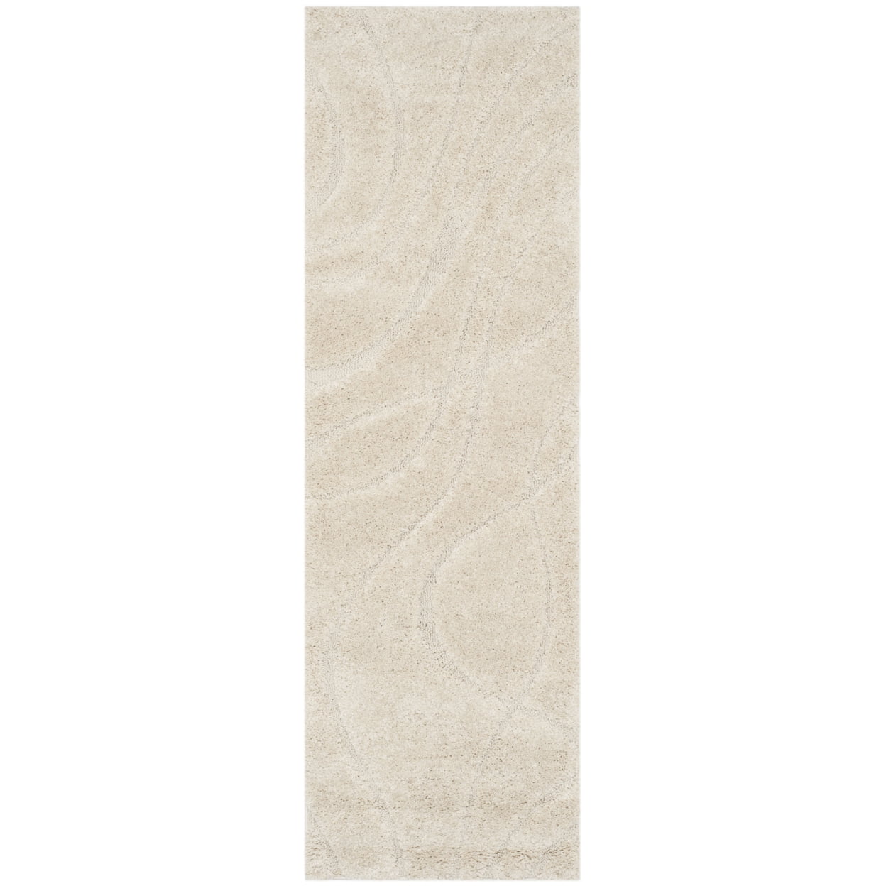 SAFAVIEH Florida Tamzen Abstract Shag Area Rug, Cream, 5'3" x 7'6"