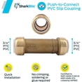 thumbnail image 4 of SHARKBITE/CASH ACME UIP3016A 3/4x3/4 PVC S Coupling, 4 of 4