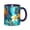 NavyBlue, variant on Pink Dinosaur Coffee Mug Fun Custom Ceramic Mugs 11oz Pink