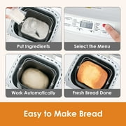 Kitchen in the Box 2lb Bread Maker with Auto Fruit Nut Dispenser, 12-in-1 Gluten-Free Bread Machine, 13H Delay Timer, Nonstick Pan, Keep Warm, Blue